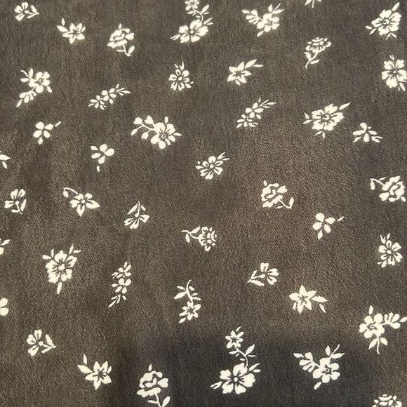 Blu Pepper OSFM Black Floral Tie-Front Batwing Blouse EUC - Picture 9 of 10